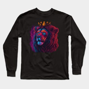 Lion face art Long Sleeve T-Shirt